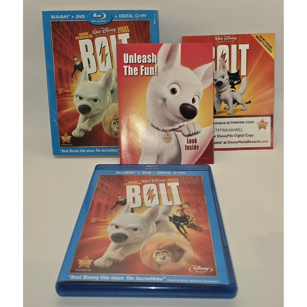 Bolt (Blu-ray Disc, 2009, With DisneyFile) Disney Animation UNTESTED‎ -1968